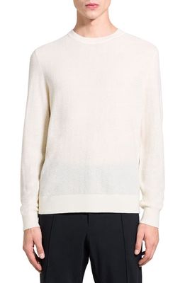 Theory Novo Merino Wool Blend Crewneck Sweater in Ivory - C05