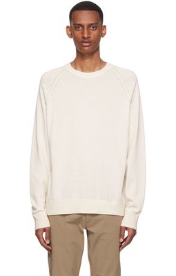 Theory Off-White Cotton Sweater