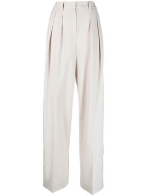 Theory pleat-detail wide-leg trousers - Neutrals