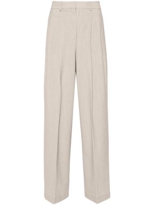 Theory pleated wide trousers - Neutrals