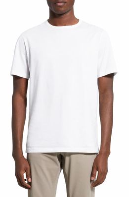 Theory Precise Luxe Cotton Jersey Tee in White - 100