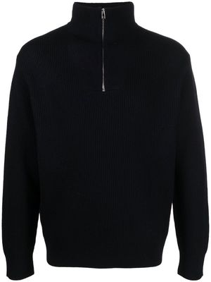 Theory ribbed-knit high-neck jumper - Blue