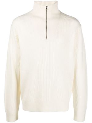 Theory ribbed-knit jumper - White