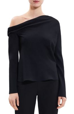 Theory Rosina One-Shoulder Top in Black