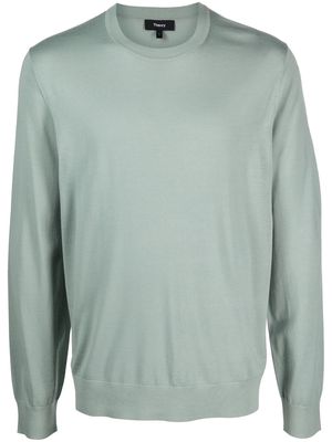 Theory round-neck knit jumper - Green