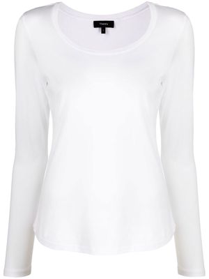 Theory scoop neck long-sleeve T-shirt - White