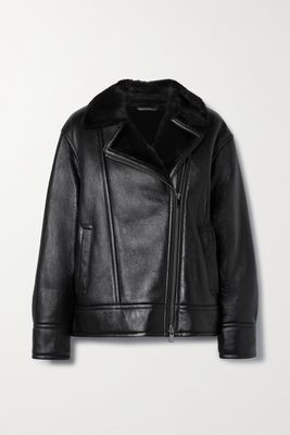Theory - Shearling-lined Leather Jacket - Black