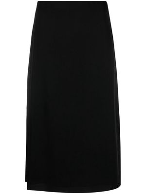 Theory side slit-detail mid skirt - Black
