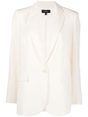 Theory single breasted button-fastened blazer - White