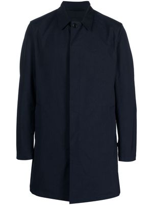 Theory single-breasted cotton coat - Blue