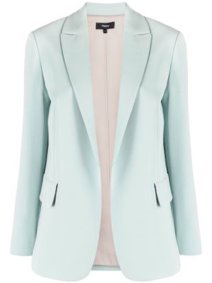 Theory single-breasted crepe blazer - Green