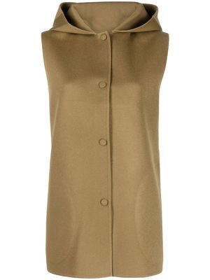 THEORY single-breasted hooded gilet - Green