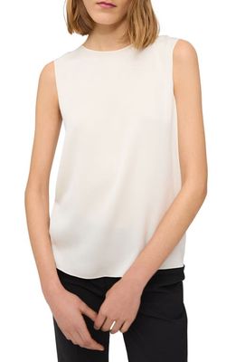 Theory Sleeveless Silk Blouse in Ivory