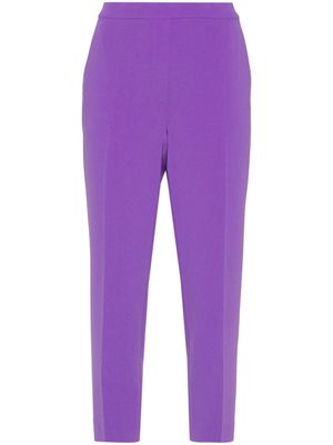 Theory slim-fit cropped crepe trousers - Purple