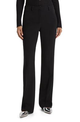 Theory Slim Fit Flare Trousers in Black