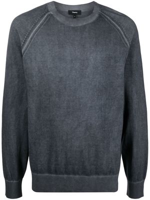 Theory stonewash-effect knitted jumper - Grey