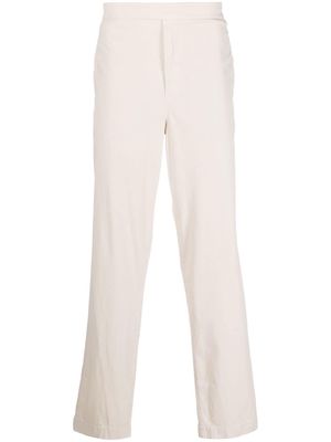 Theory straight-leg cotton trousers - Neutrals