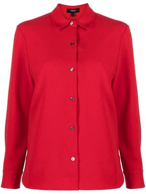 Theory straight-point collar button-down shirt - Red