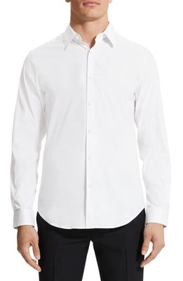 Theory Sylvain Stretch Button-Up Shirt in White