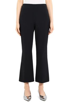 Theory Tailored Flare Crop Pants in Black