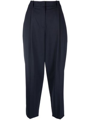 Theory tapered cropped wool trousers - Blue