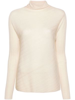 Theory Travelling ribbed-knit top - Neutrals