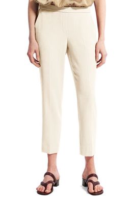 Theory Treeca Admiral Pull-On Crop Pants in Rice