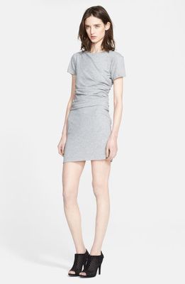 Theory 'Tucky' Pima Cotton T-Shirt Dress in Light Heather