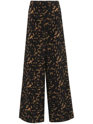 Theory watercolour wide trousers - Black