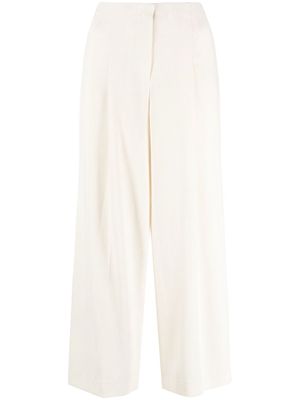 Theory wide-leg cropped trousers - White
