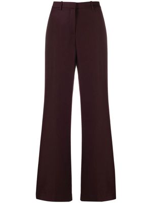 Theory wide-leg high-waisted trousers - Red