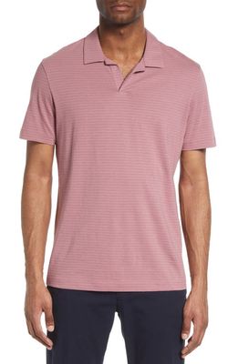 Theory Willem Flame Regular Fit Short Sleeve Slub Jersey Polo in Light Plum