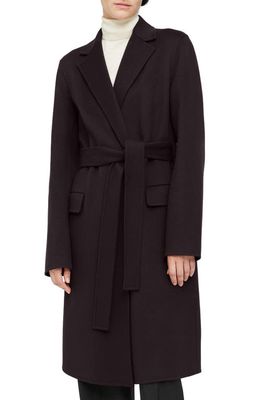 Theory Wool & Cashmere Wrap Coat in Mink