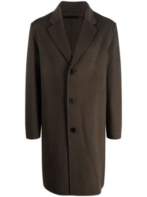 Theory wool-blend single-breasted coat - Green