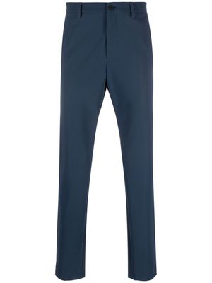Theory Zaine straight-leg cotton blend trousers - Blue