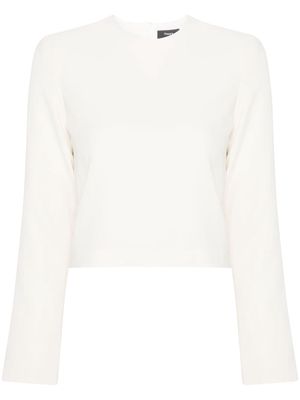 Theory zip-up cropped blouse - Neutrals