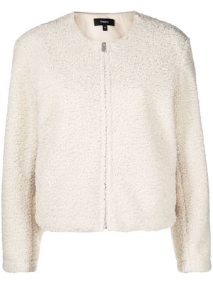Theory zip-up fleece jacket - Neutrals