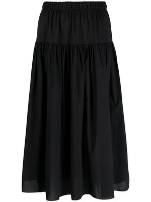 There Was One A-line cotton midi skirt - Black
