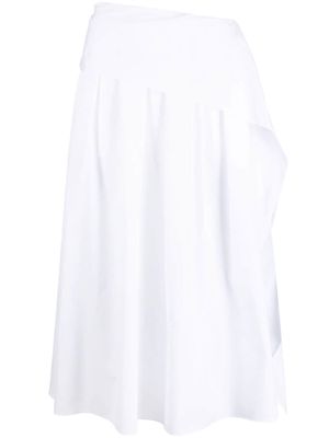 There Was One asymmetric wrap skirt - White