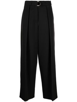 There Was One belted wool trousers - Black