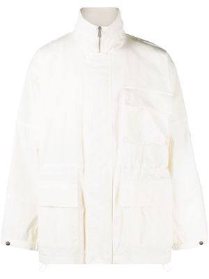 There Was One cargo-pockets high-neck parka jacket - White