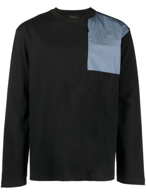 There Was One chest-pocket long-sleeve T-shirt - Black