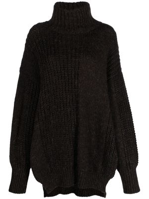 There Was One chunky-knit roll-neck jumper - Brown