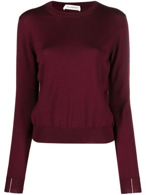 There Was One contrast-stitch wool jumper - Red