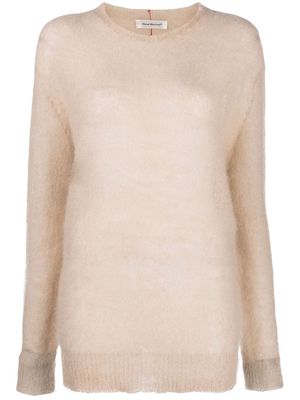 There Was One crew-neck brushed jumper - Neutrals