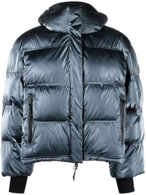There Was One cropped hooded puffer jacket - Blue