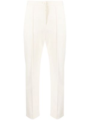 There Was One cropped pressed-crease trousers - Neutrals