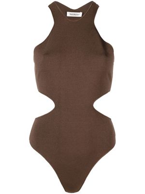 There Was One cut-out knitted bodysuit - Brown