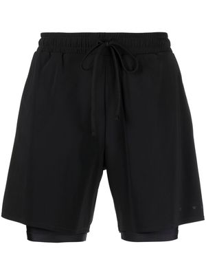 There Was One double-layered running shorts - Black
