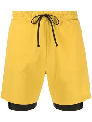 There Was One double-layered running shorts - Yellow